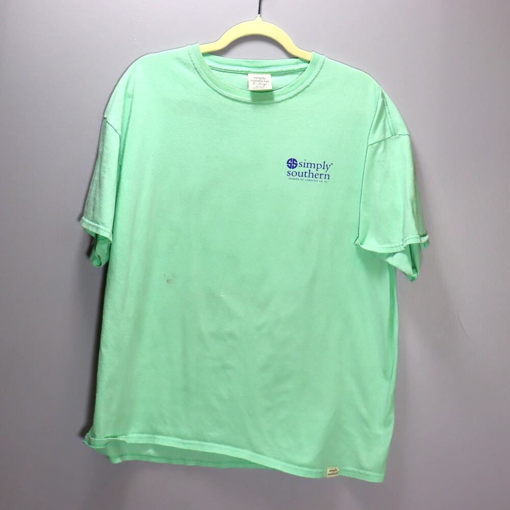 Simply Southern Mint Green Turtle Graphic Tee Fair‎ Condition Size XL